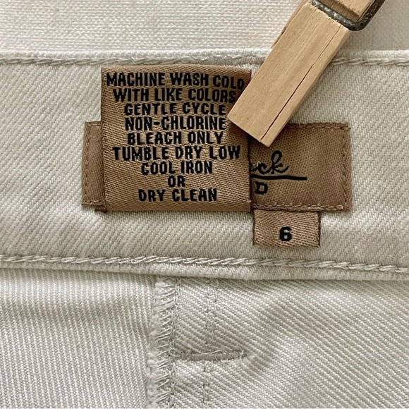 Peck & Peck Weekend 5 pocket stretch eggshell jeans women’s size 6 - Picture 5 of 12